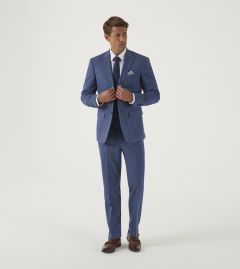 Barlow Tailored Suit Blue Puppytooth