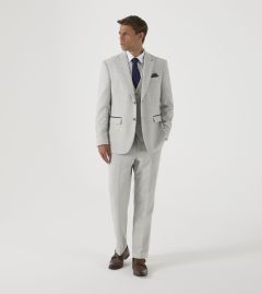 Adwell Tailored Suit Ecru Check