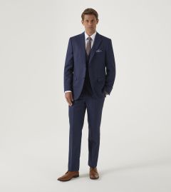 Eric Tailored Suit Blue Micro Check