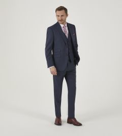 Beaufort Tailored Suit Navy Check
