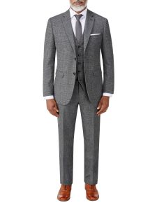 Burnham Suit Charcoal Check