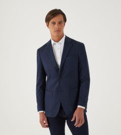 Henshall Herringbone Jacket Navy