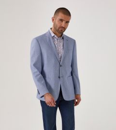 Harry Textured Tailored Jacket Light Blue