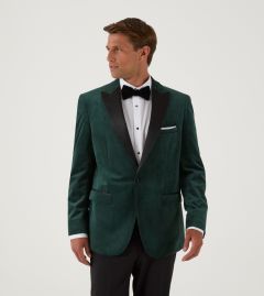 Jive Velvet Tailored Jacket Emerald