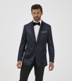 Burren Tailored Jacket Navy / Gold Geo