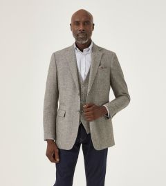 Ruthin Tailored Jacket Stone Tweed