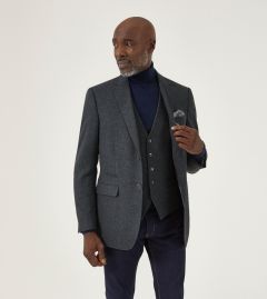 Ruthin Tailored Jacket Teal Tweed