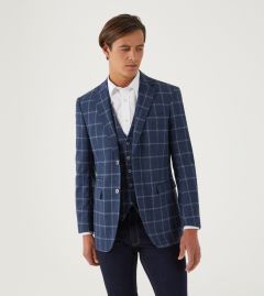 Jepson Tailored Jacket Blue Check