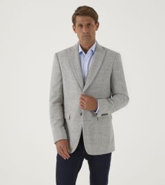 Clayton Jacket / Waistcoat Outfit Ecru / Blue Check