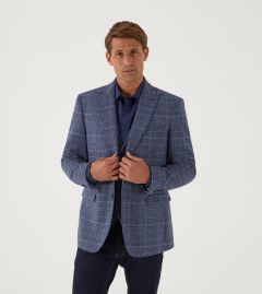Winster Tailored Jacket Blue Glen Check