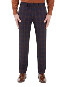 Ramsay Suit Tailored Trouser Navy / Rust Check