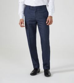 Woolf Suit Tailored Trouser Navy Check