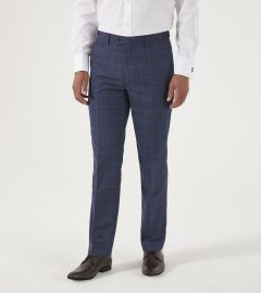 Anello Suit Tailored Trouser Blue Check