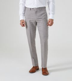 Jude Suit Tapered Trouser Stone Herringbone