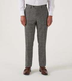 Rowan Suit Tailored Trouser Grey Herringbone Check