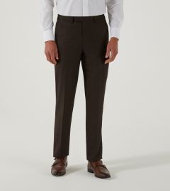 Harcourt Tapered Suit Trousers Brown