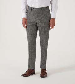 Rowan Suit Tapered Trouser Grey Herringbone Check