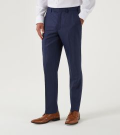Eric Suit Tapered Trouser Blue Micro Check