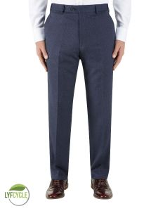 Gambino Suit Tailored Trouser Navy Birdseye