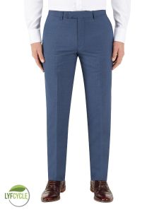 Morelli Suit Tapered Trouser Blue Check