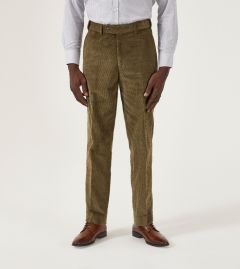 Roland Corduroy Tailored Trousers Olive