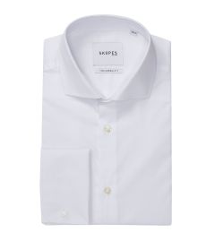 Cotton Formal Shirt Tailored White Dobby