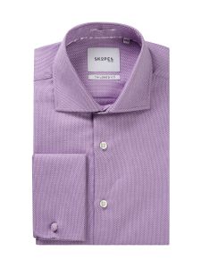 Purple Plain Weave Formal Shirt