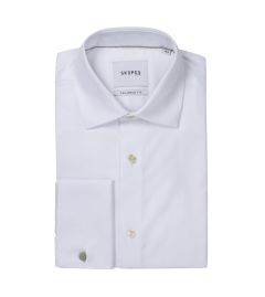 Premium Cotton Formal Shirt Tailored White Dobby