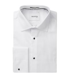 Luxury Cotton Formal Slim Dress Shirt White