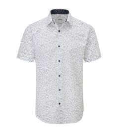 White Tiny Flowers Casual Shirt
