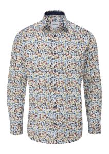 Cotton Party Shirt Tailored Autumn Leaves
