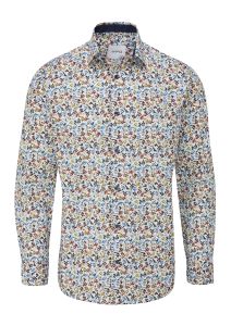Cotton Party Shirt Tailored Autumn Leaves