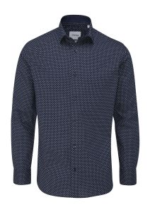 Cotton Party Shirt Tailored Navy Circles