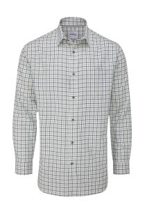 Cotton Casual Shirt Tailored Ecru / Blue Check