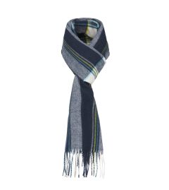 Logan dual navy pattern scarf