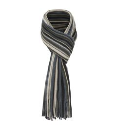 Dylan grey/oatmeal stripe scarf