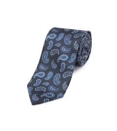Navy with Blue Paisley Design Tie