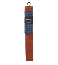 Rust Knitted Tie and Pocket Square