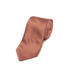 Rust with Silver Dot Design Tie