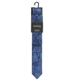 Fancy Tie and Pocket Square Teal Floral