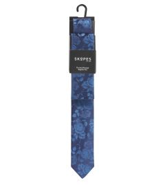 Fancy Tie and Pocket Square Teal Floral