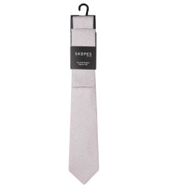 Silk / Linen Tie and Pocket Square Rose Pink Laurels