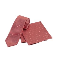 Orange Spot Tie and Pocket Square