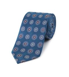 Teal Medallion Silk Tie