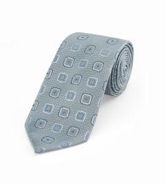 Mint Square Print Tie
