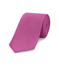 Pink White Pindot Design Tie