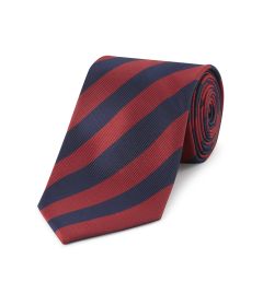 Red Navy Stripe Design Tie