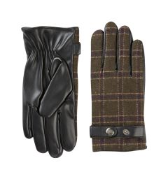 Oliver Multi Check fabric gloves