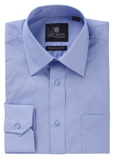 white shirt blue paint