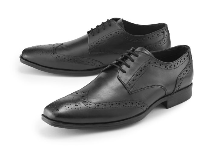 Black Lace Up Brogue Shoes
